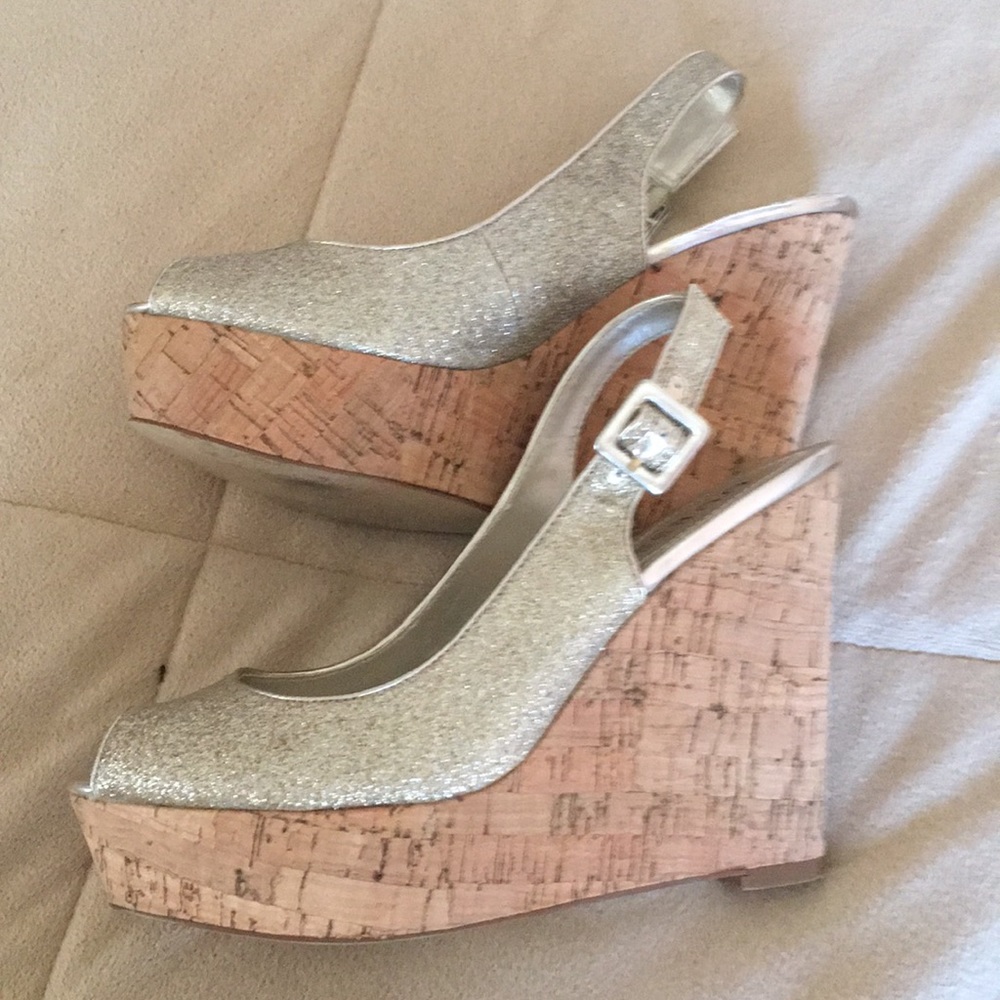 Guess Gold Wedges Size 7.5